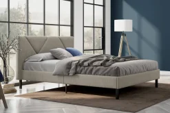 Letto matrimoniale Hypnos, 160x200 cm, Tortora