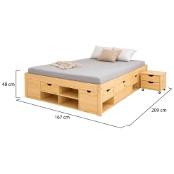 Letto Matrimoniale Marrone, - Ligosullo