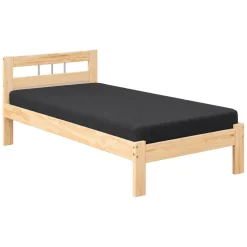 Letto Matrimoniale Marrone Rovere Nero Antracite Contenitore Dimensione Materasso 160x200 cm, 2 - Murlo