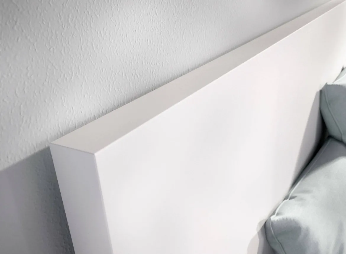 Letto matrimoniale moderno bianco 205x169cm compatto - Ignacio