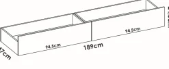 Letto matrimoniale moderno bianco 205x269cm - Usman