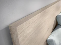 Letto matrimoniale moderno bianco e rovere 205x269cm - Usman