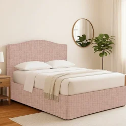 Letto Matrimoniale Rosa Sfoderabile Contenitore, Dimensione Materasso 160x200 cm - Orgiano