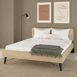 Letto matrimoniale rovere 172x206cm struttura in legno - Kintamo
