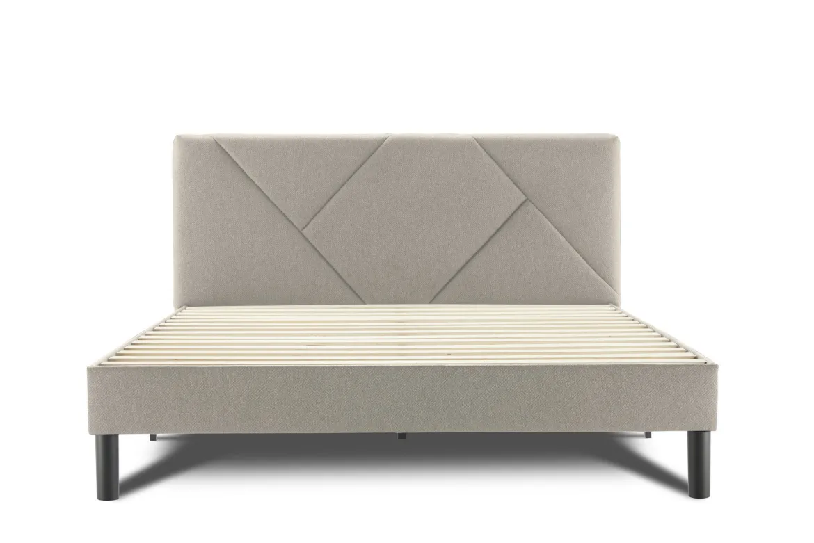 Letto matrimoniale tortora 169x204cm imbottito - Morpheus