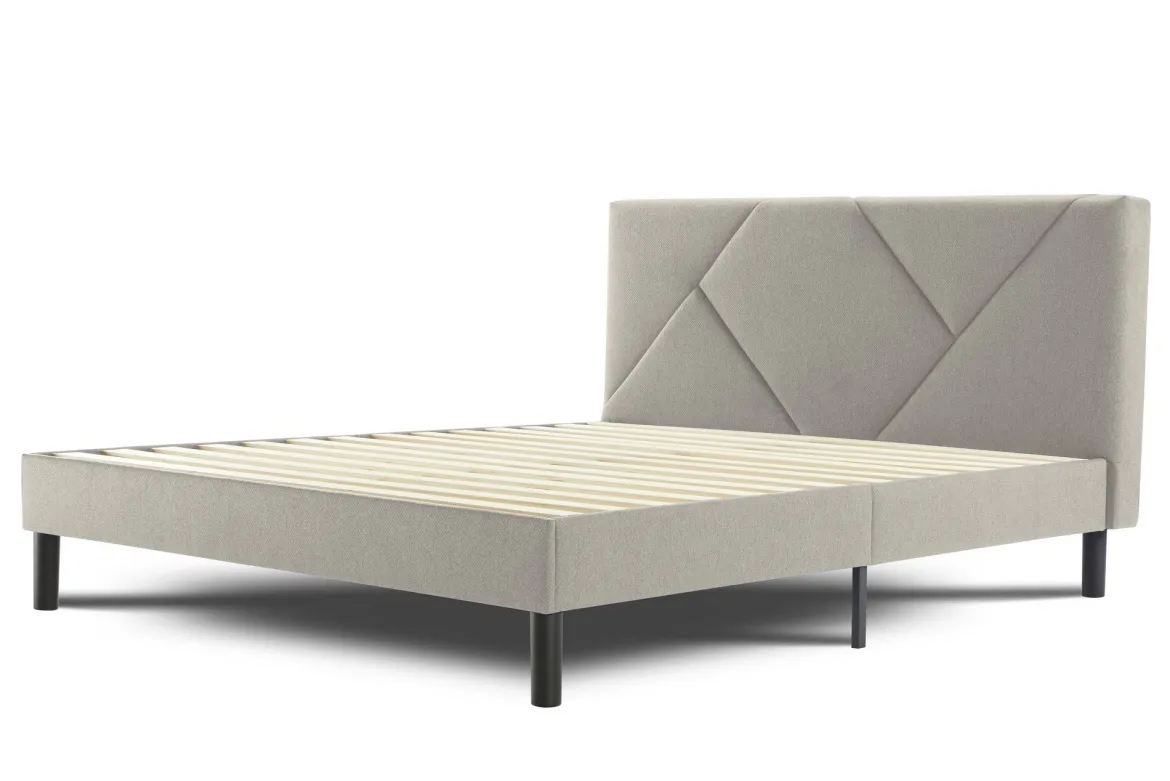 Letto matrimoniale tortora 169x204cm imbottito - Morpheus