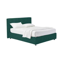 Letto Matrimoniale Verde Petrolio Sfoderabile Contenitore, Dimensione Materasso 160x190 cm - Fasanella