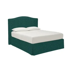 Letto Matrimoniale Verde Petrolio Sfoderabile Contenitore, Dimensione Materasso 160x200 cm - Orino