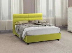Letto Matrimoniale Verde Sfoderabile Contenitore, Dimensione Materasso 160x200 cm Made in Italy - Briaglia