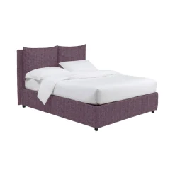 Letto Matrimoniale Viola Lilla Sfoderabile Contenitore, Dimensione Materasso 160x200 cm - Davoli
