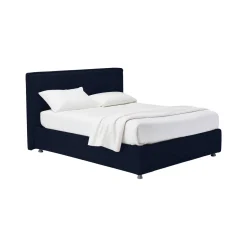 Letto Matrimoniale Viola Scuro Sfoderabile Contenitore, Dimensione Materasso 160x200 cm - Lenta