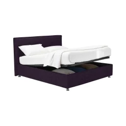 Letto Matrimoniale Viola Sfoderabile Contenitore, Dimensione Materasso 160x200 cm - Melilli