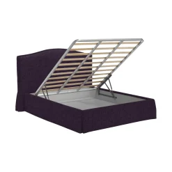 Letto Matrimoniale Viola Sfoderabile Contenitore, Dimensione Materasso 160x200 cm - Orino
