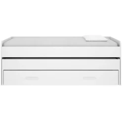 Letto per Bambini Bianco Contenitore Dimensione Materasso 90x190 cm, - Zion
