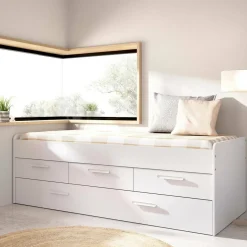 Letto per bambini 4 cassetti 194x95cm bianco - Aftro
