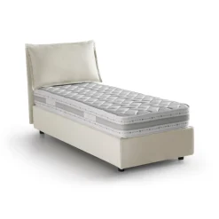 Letto 1 piazza contenitore beige 95x205cm elegante - Armaduk