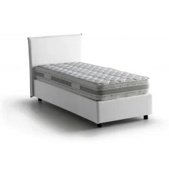 Letto 1 piazza contenitore bianco 95x205cm moderno - Aquilla