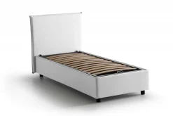 Letto 1 piazza contenitore bianco 95x205cm moderno - Aquilla