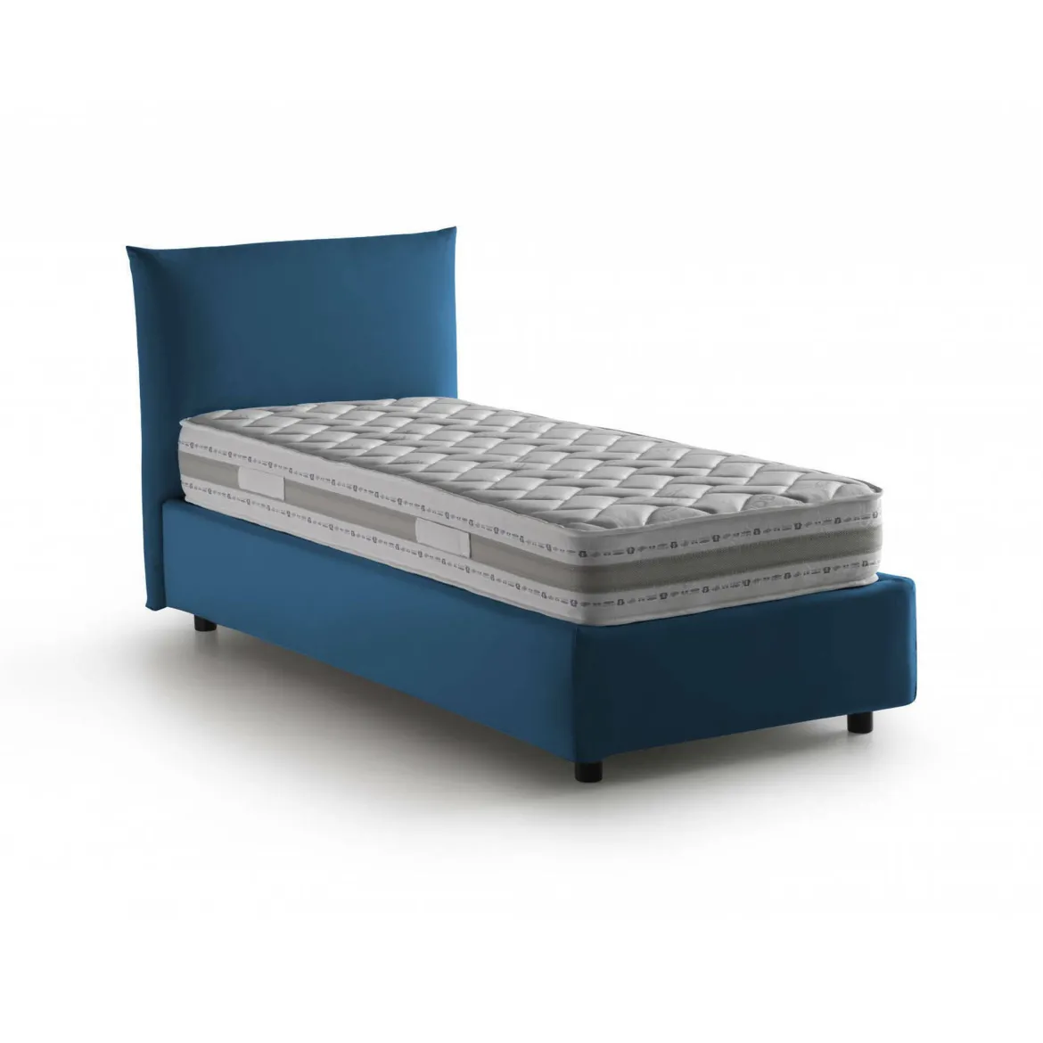 Letto 1 piazza contenitore blu 110x215cm materasso incluso - Astianatte