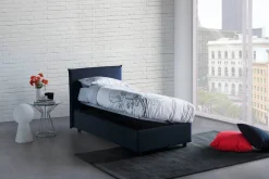 Letto 1 piazza contenitore blu 95x205cm rete inclusa - Aphrodite