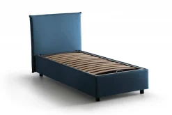 Letto 1 piazza contenitore blu 95x205cm sfoderabile - Aquilla