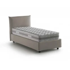 Letto 1 piazza contenitore tortora 110x215cm rivestimento in tessuto - Astianatte