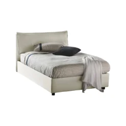 Letto piazza e mezza Abbygale, con materasso Cm 120x200 incluso, Beige