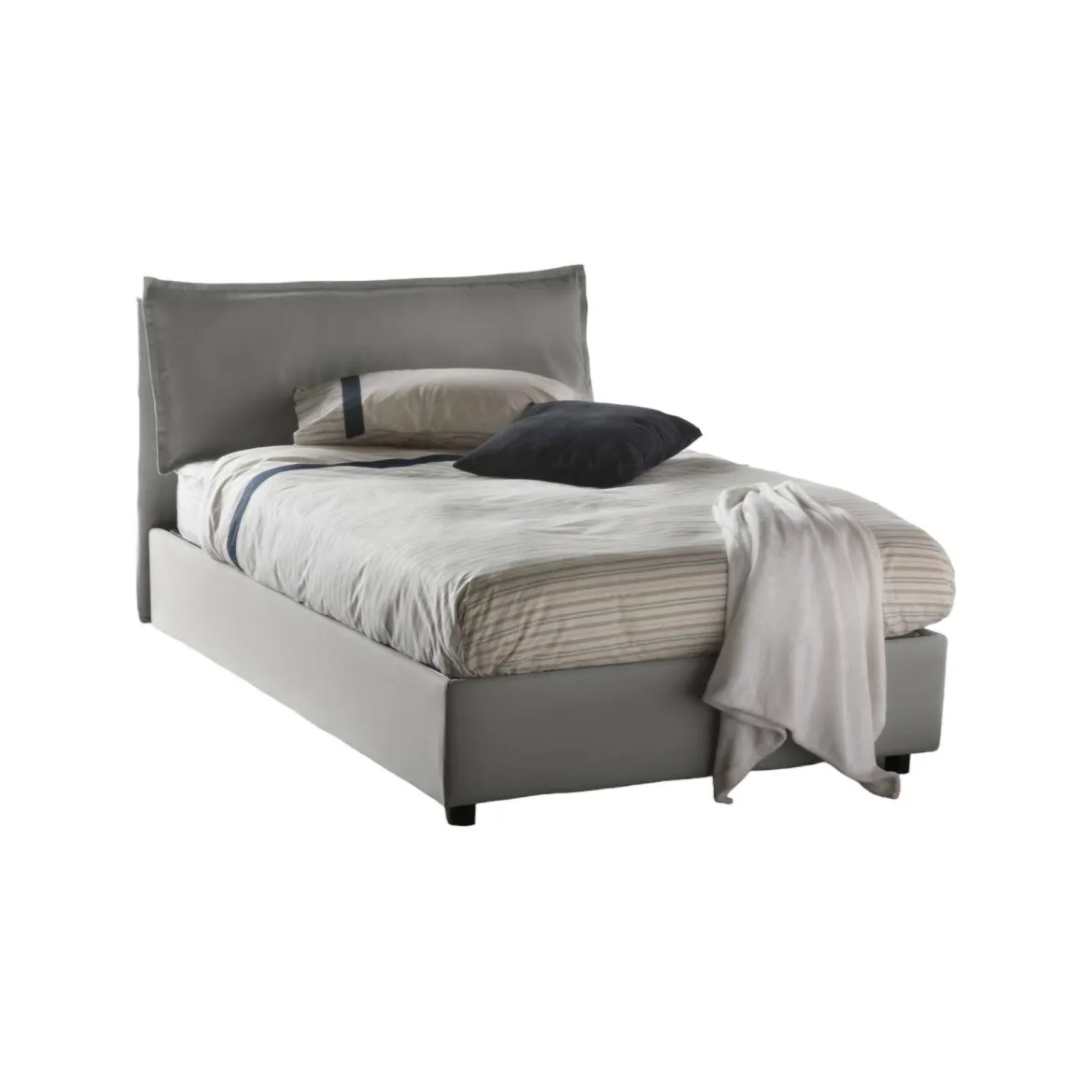 Letto piazza e mezza Abbygale, con materasso Cm 120x200 incluso, Rosso