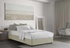 Letto piazza e mezza Abici, con materasso Cm 120x200 incluso, Beige