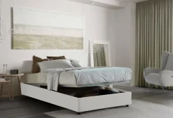 Letto piazza e mezza Abici, con materasso Cm 120x200 incluso, Bianco