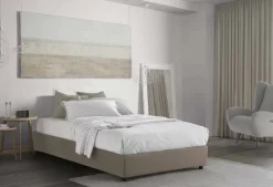 Letto piazza e mezza Abici, con materasso Cm 120x200 incluso, Tortora