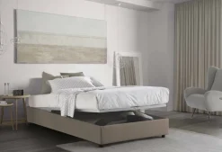 Letto piazza e mezza Abici, con materasso Cm 120x200 incluso, Tortora
