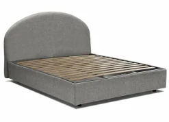 Letto piazza e mezza Acy, con materasso Cm 120x190 incluso, Tortora