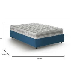 Letto piazza e mezza Aftis, con materasso Cm 120x190 incluso, Grigio