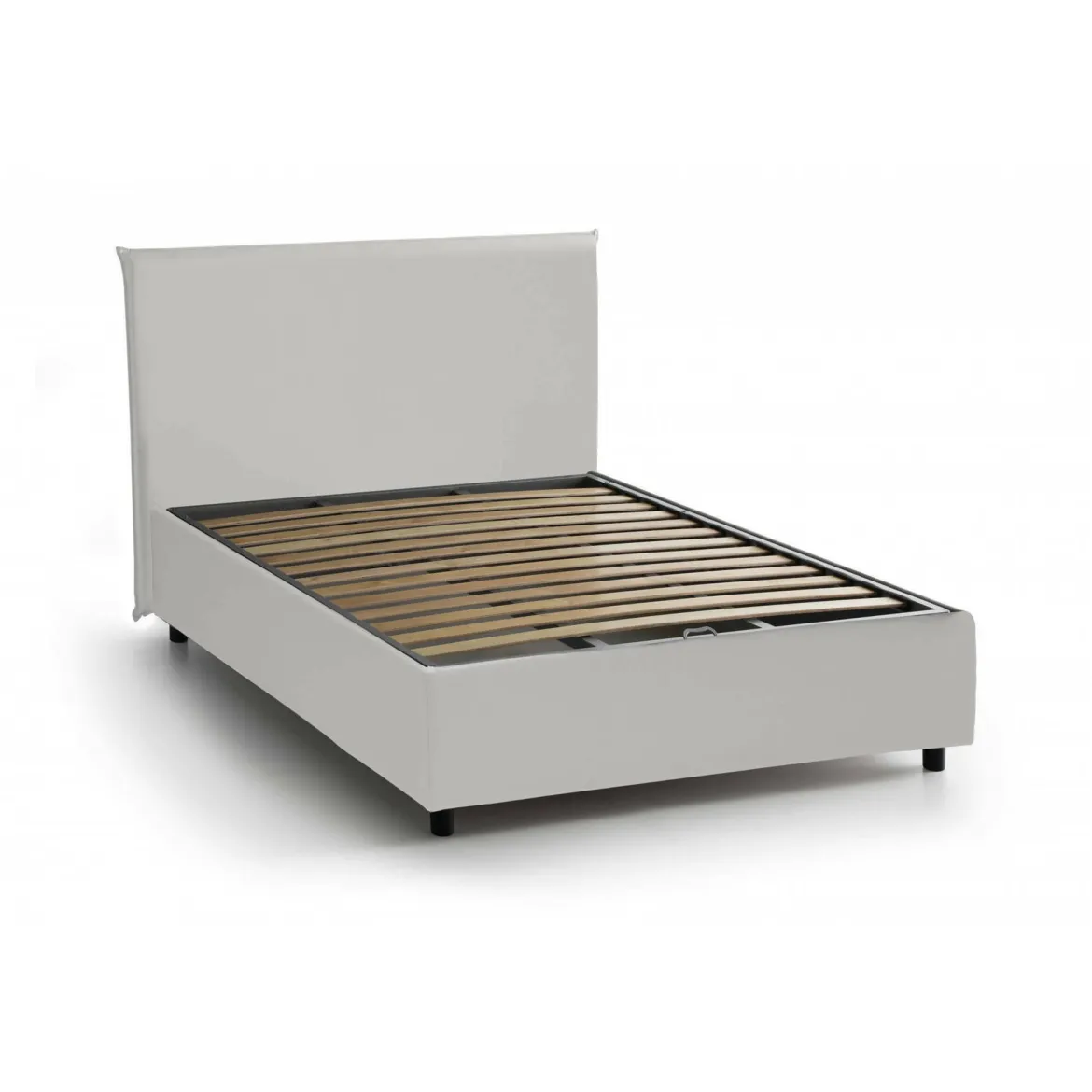 Letto piazza e mezza Alia, adatto per materasso Cm 120x190, Bianco