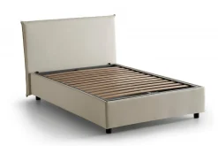 Letto piazza e mezza Alush, con materasso Cm 120x190 incluso, Beige