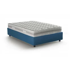 Letto piazza e mezza Alvise, con materasso Cm 120x190 incluso, Blu