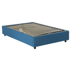 Letto piazza e mezza Alvise, con materasso Cm 120x190 incluso, Blu