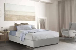 Letto piazza e mezza Americas, adatto per materasso Cm 120x200, Bianco
