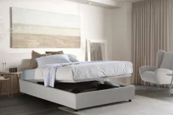 Letto piazza e mezza Anahi, con materasso Cm 120x190 incluso, Bianco