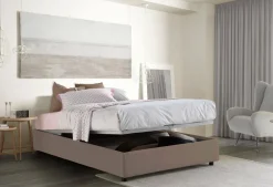 Letto piazza e mezza Andla, adatto per materasso Cm 120x200, Tortora