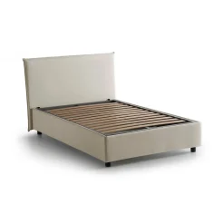 Letto piazza e mezza Anissa, adatto per materasso Cm 120x200, Beige