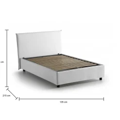 Letto piazza e mezza Anissa, adatto per materasso Cm 120x200, Blu