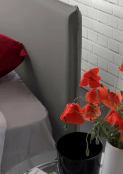 Letto piazza e mezza Anissa, adatto per materasso Cm 120x200, Rosso