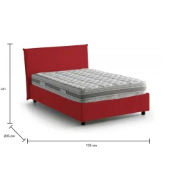 Letto piazza e mezza Anyta, adatto per materasso Cm 120x190, Tortora