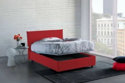 Letto piazza e mezza Anyta, adatto per materasso Cm 120x190, Tortora