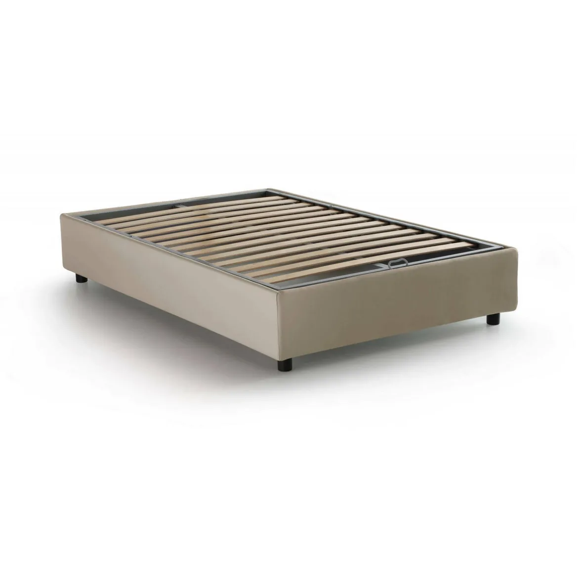 Letto piazza e mezza Ariba, adatto per materasso Cm 120x190, Bianco
