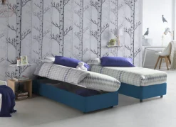 Letto piazza e mezza Ariba, adatto per materasso Cm 120x190, Grigio
