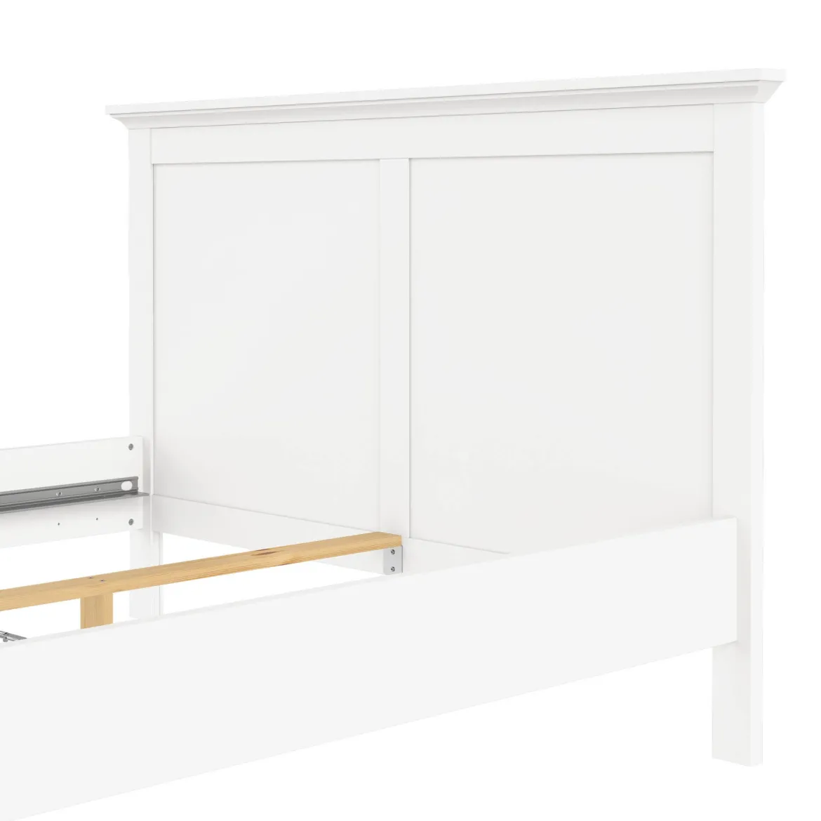 Letto piazza e mezza Armungia, 172x213 h110 cm, Bianco