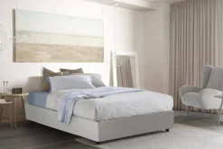Letto piazza e mezza Arnoldi, con materasso Cm 120x200 incluso, Bianco